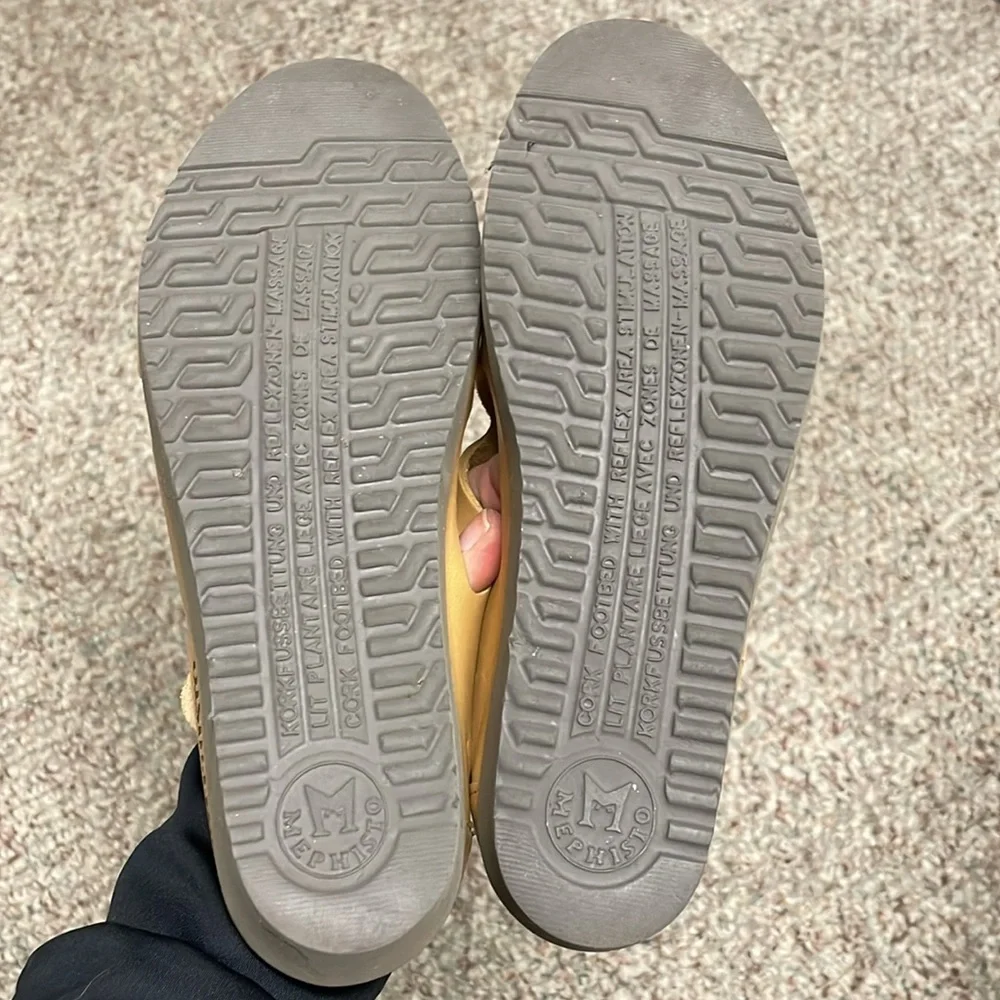 Mephisto leather cork wedge sandals - Picture 8 of 9